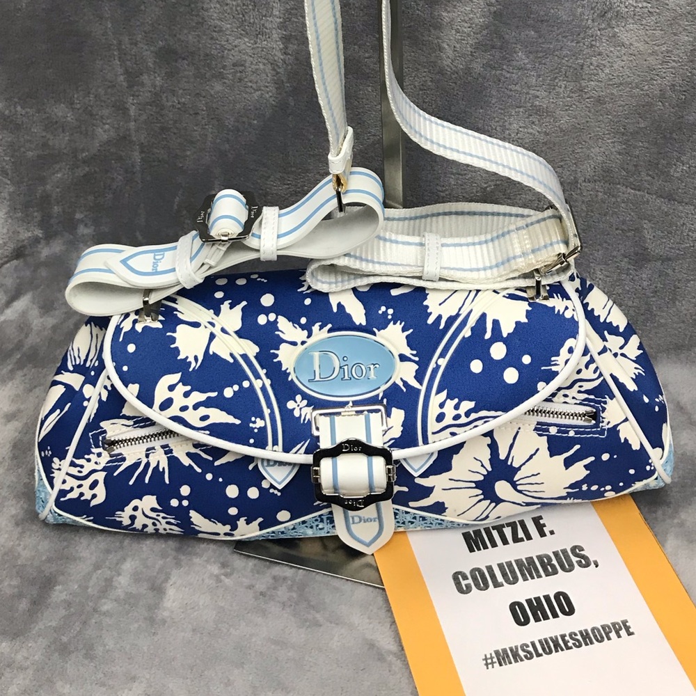 CHRISTIAN DIOR CROSSBODY SLING HIBISCUS BAG obo